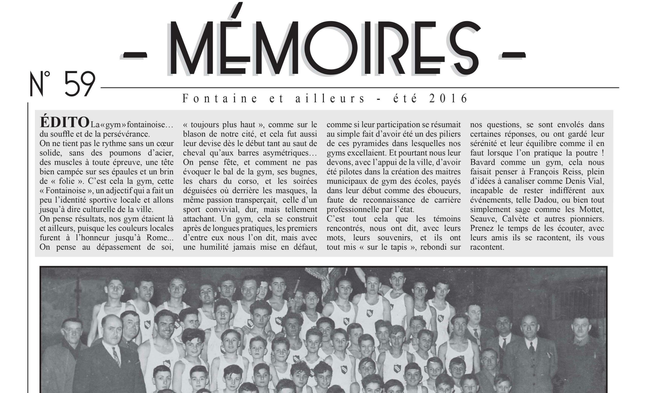 Bulletin n°59 La Gym