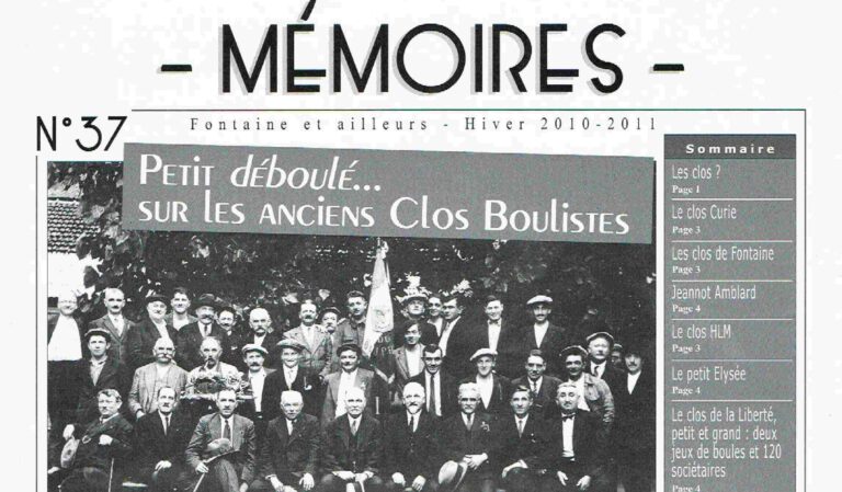 Bulletin n°37 Les clos boulistes