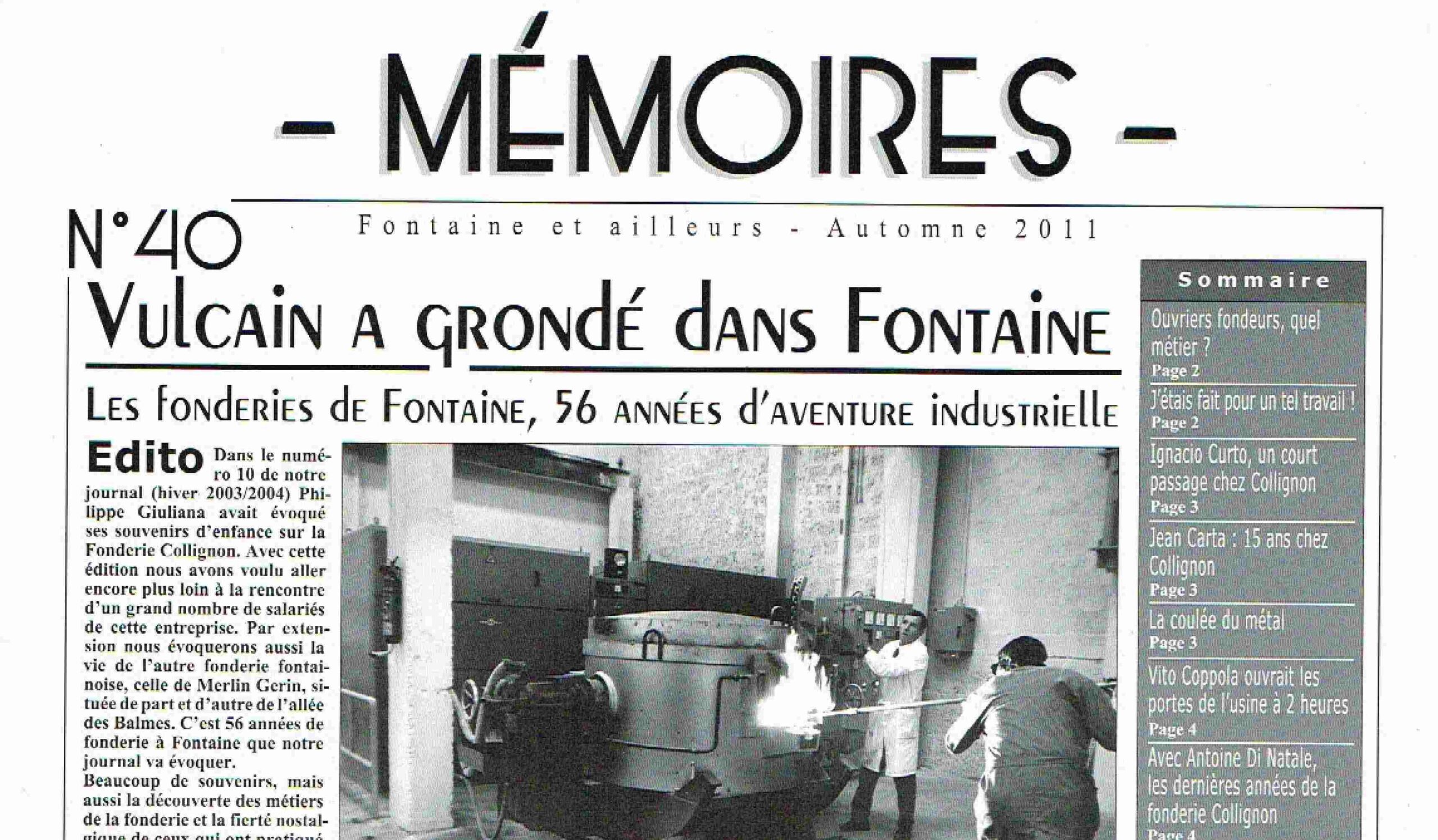 Bulletin n°40 Les fonderies