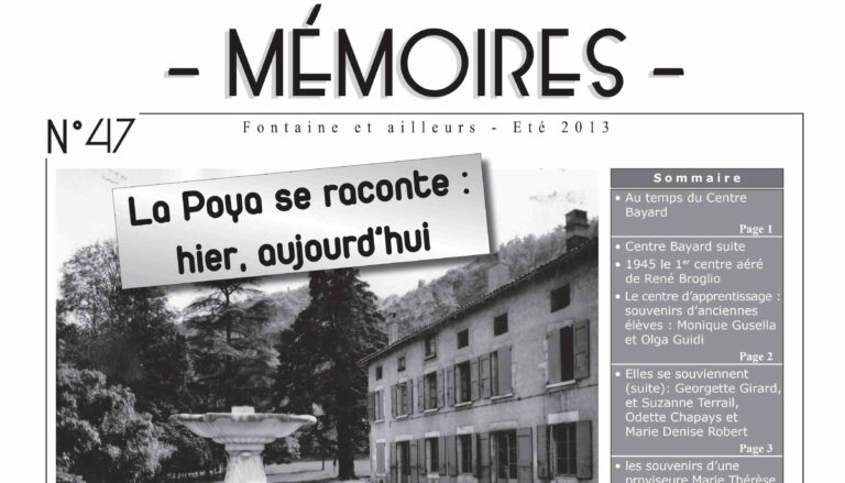 Bulletin n°47 La Poya