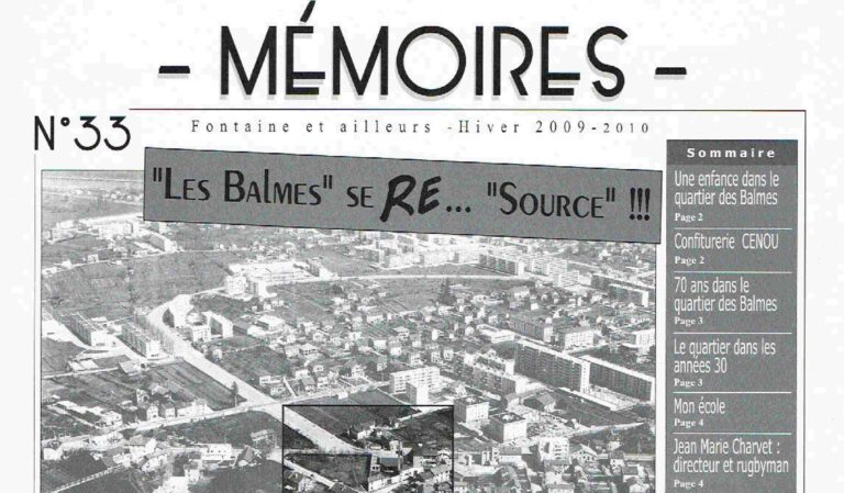 Bulletin n°33 Quartier des Balmes