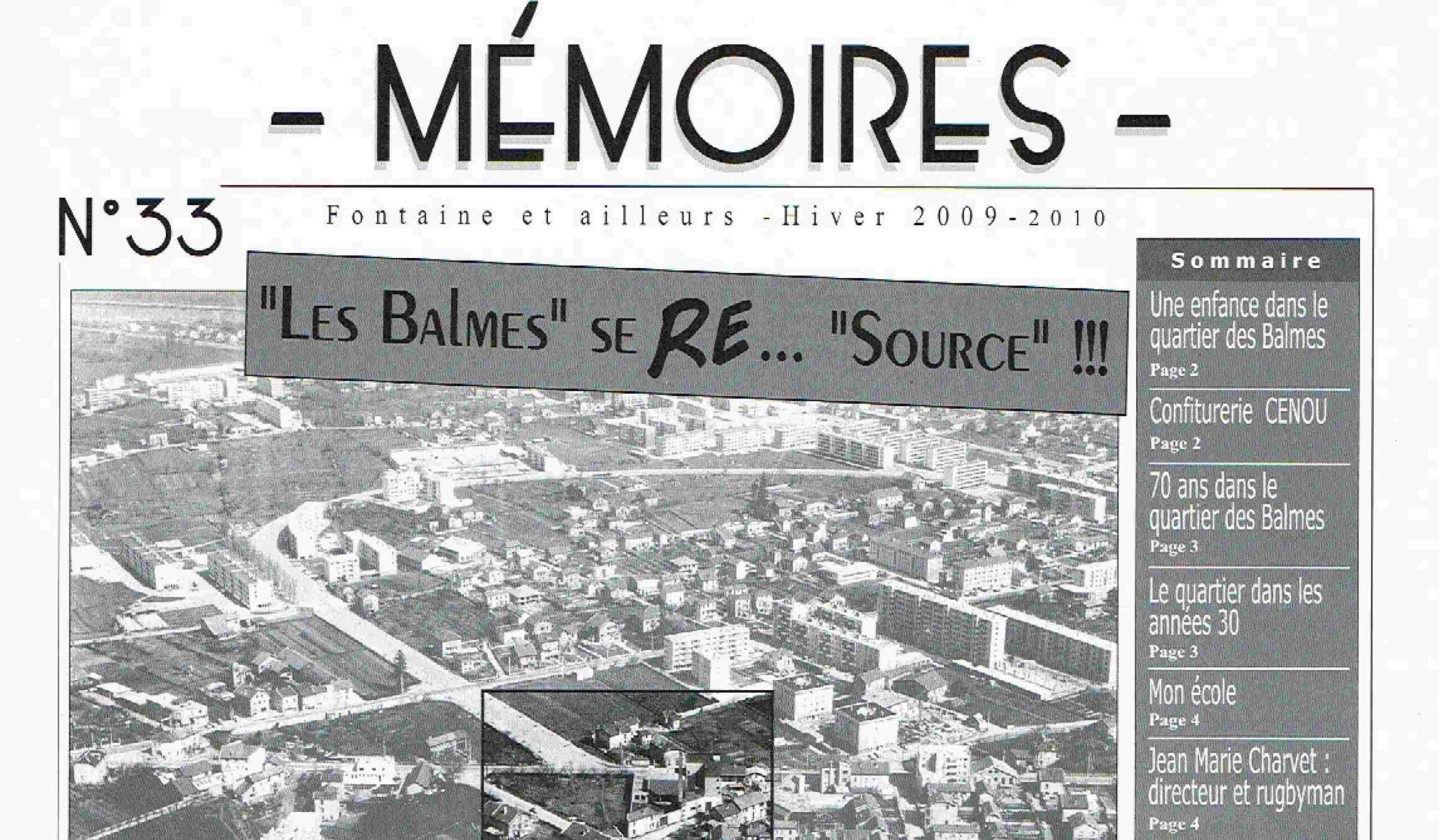 Bulletin n°33 Quartier des Balmes