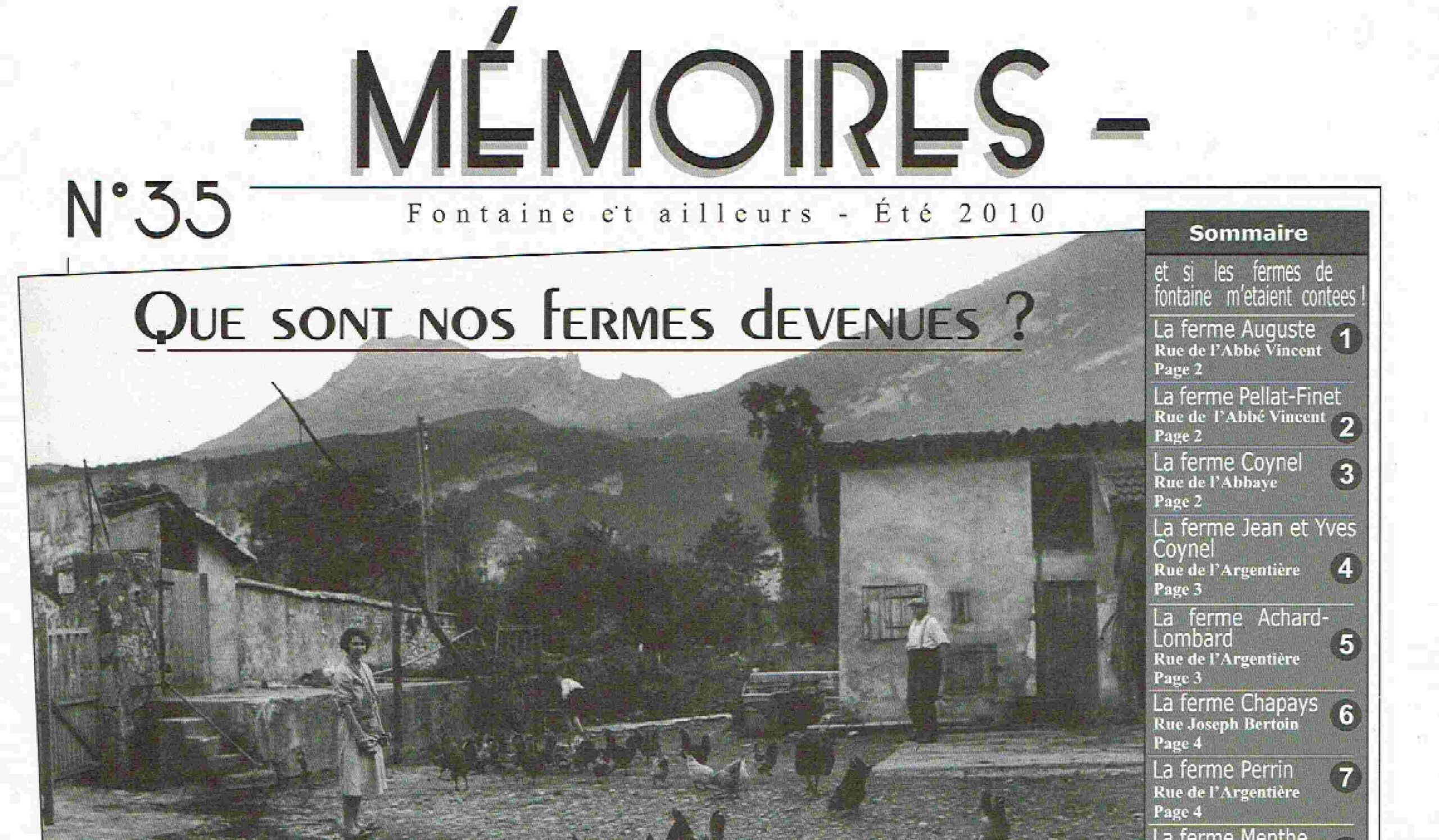 Bulletin n°35 Les fermes