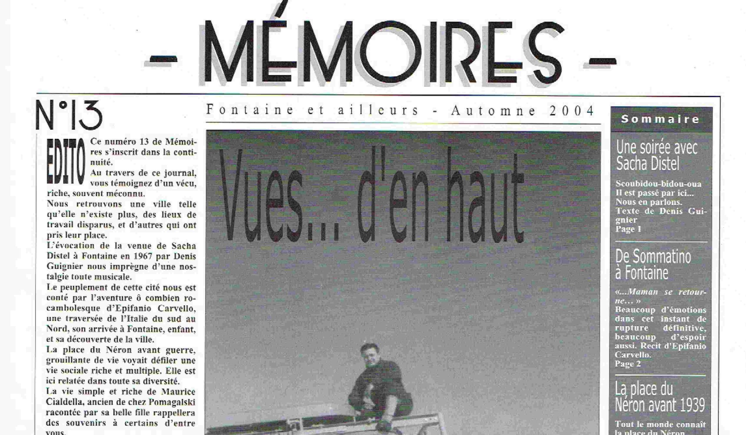 Bulletin n°13 : Vue d'en haut