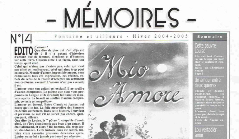 Bulletin n°14 : Mio Amore