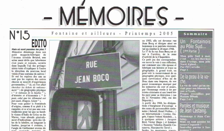 Bulletin n°15 : Rue Jean Bocq