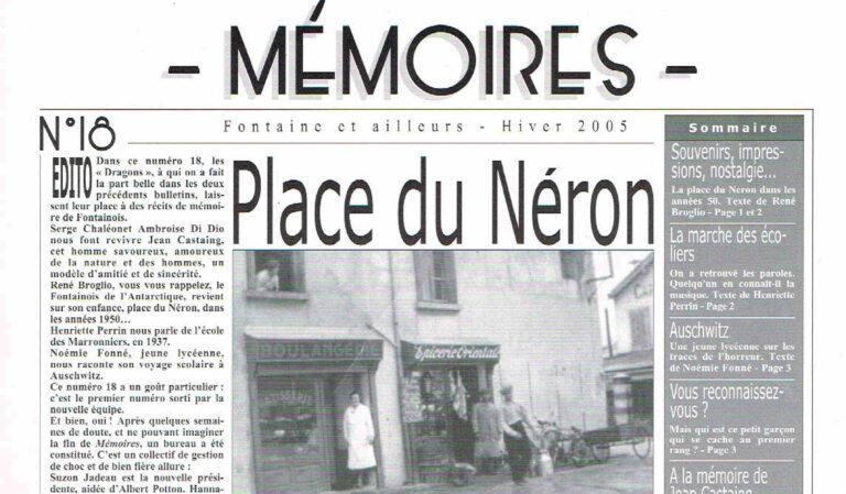 Bulletin n°18 : Place du Néron