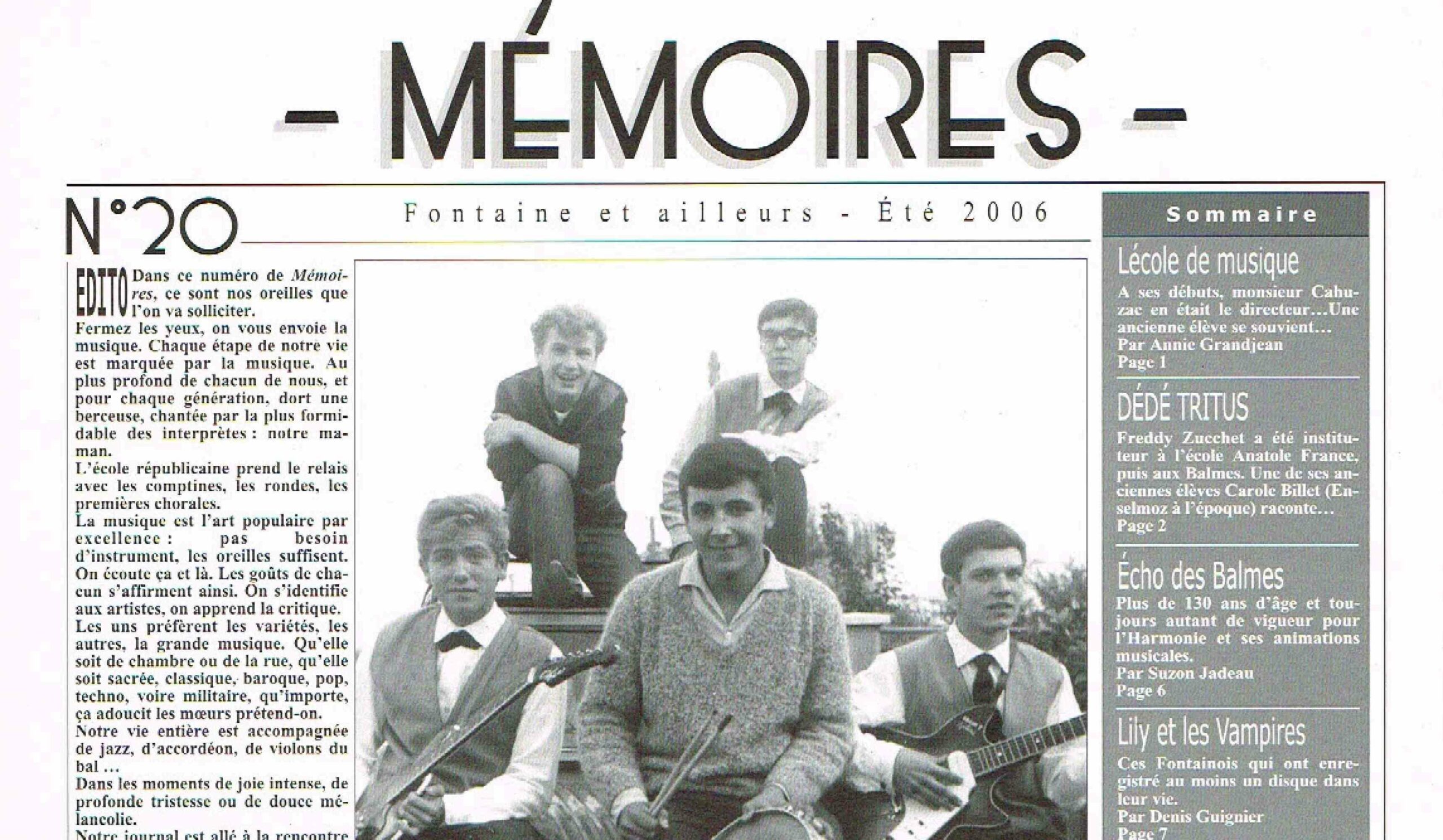 Bulletin n°20 : Paroles et musiques