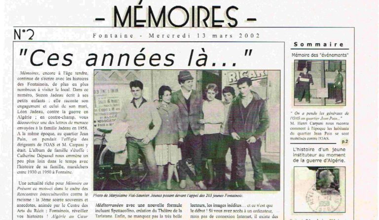 Bulletin n°02 : Ces années là