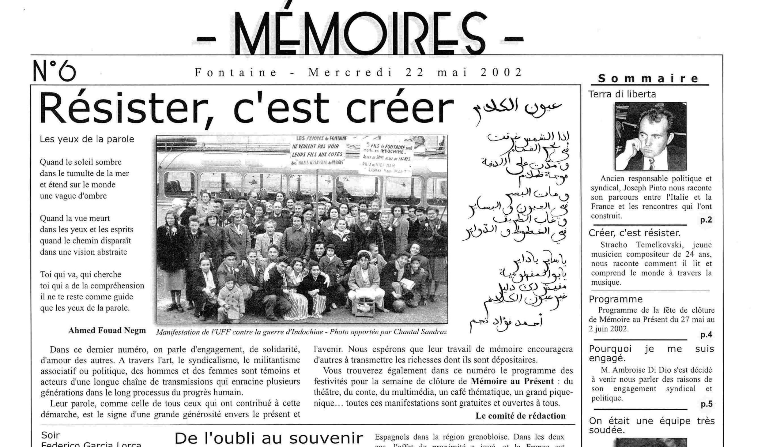 Bulletin n°06 : Résister c'est créer