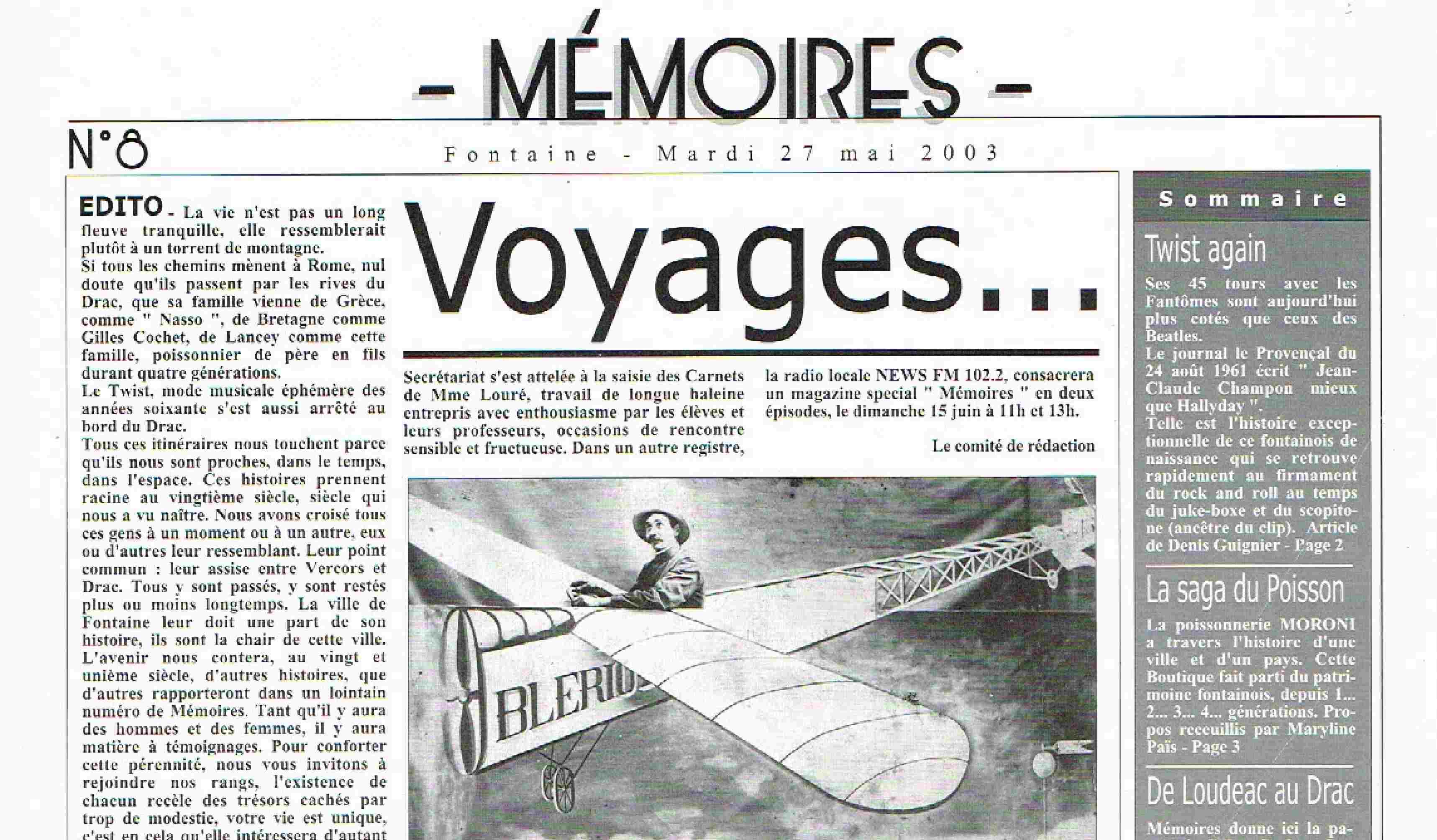 Bulletin n°08 : Voyages