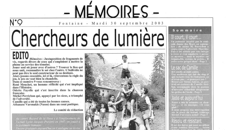 Bulletin n°09 : Chercheurs de lumière